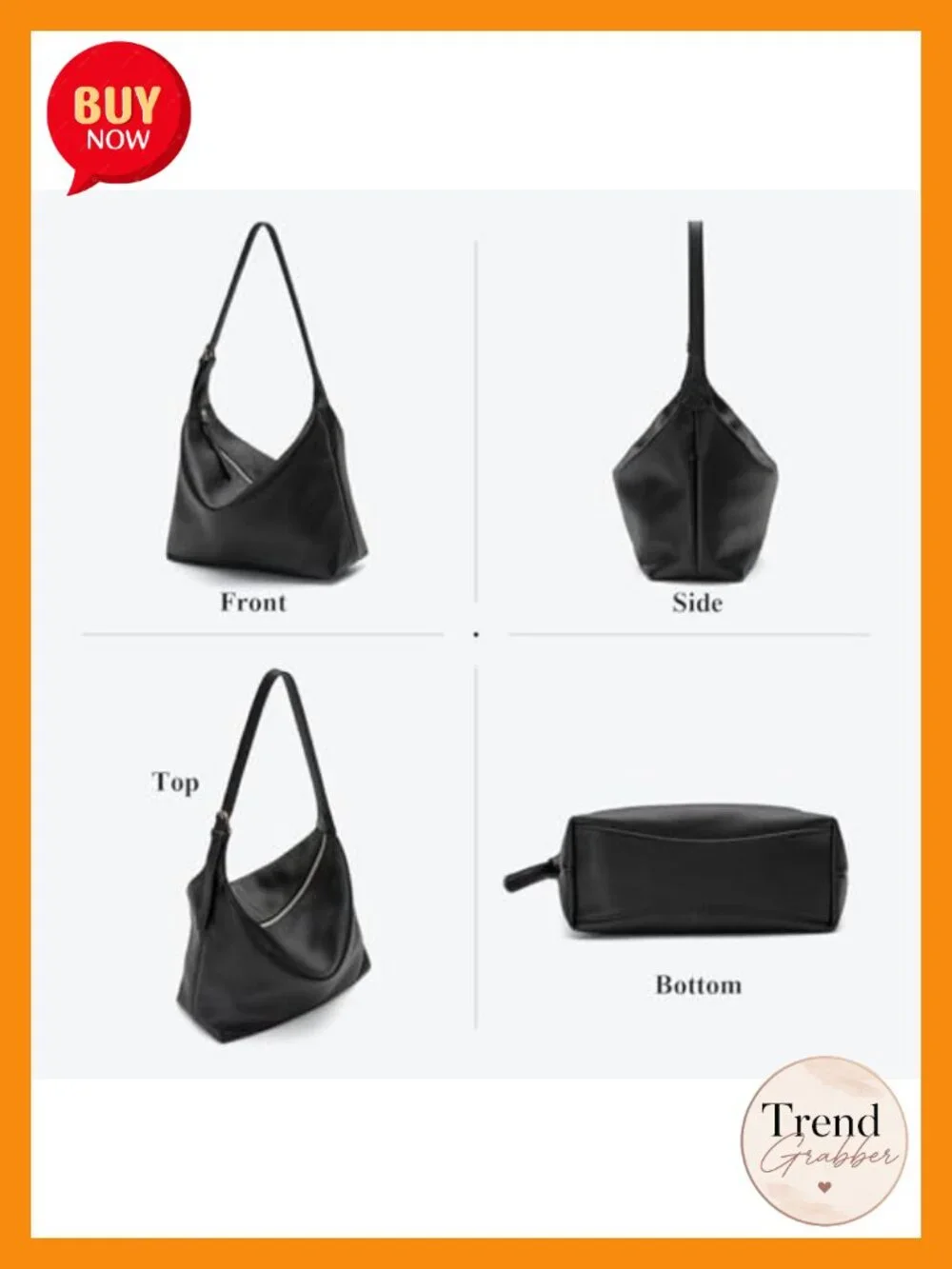 Genuine Leather Soft Cowhide Shoulder Hobo Purse Crossbody Handbag Adjustable